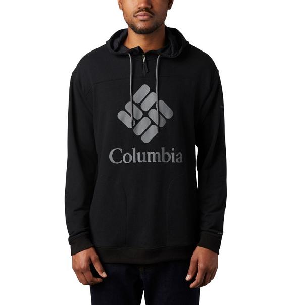 Columbia Lodge Hoodies Men Black Grey USA (US426849)